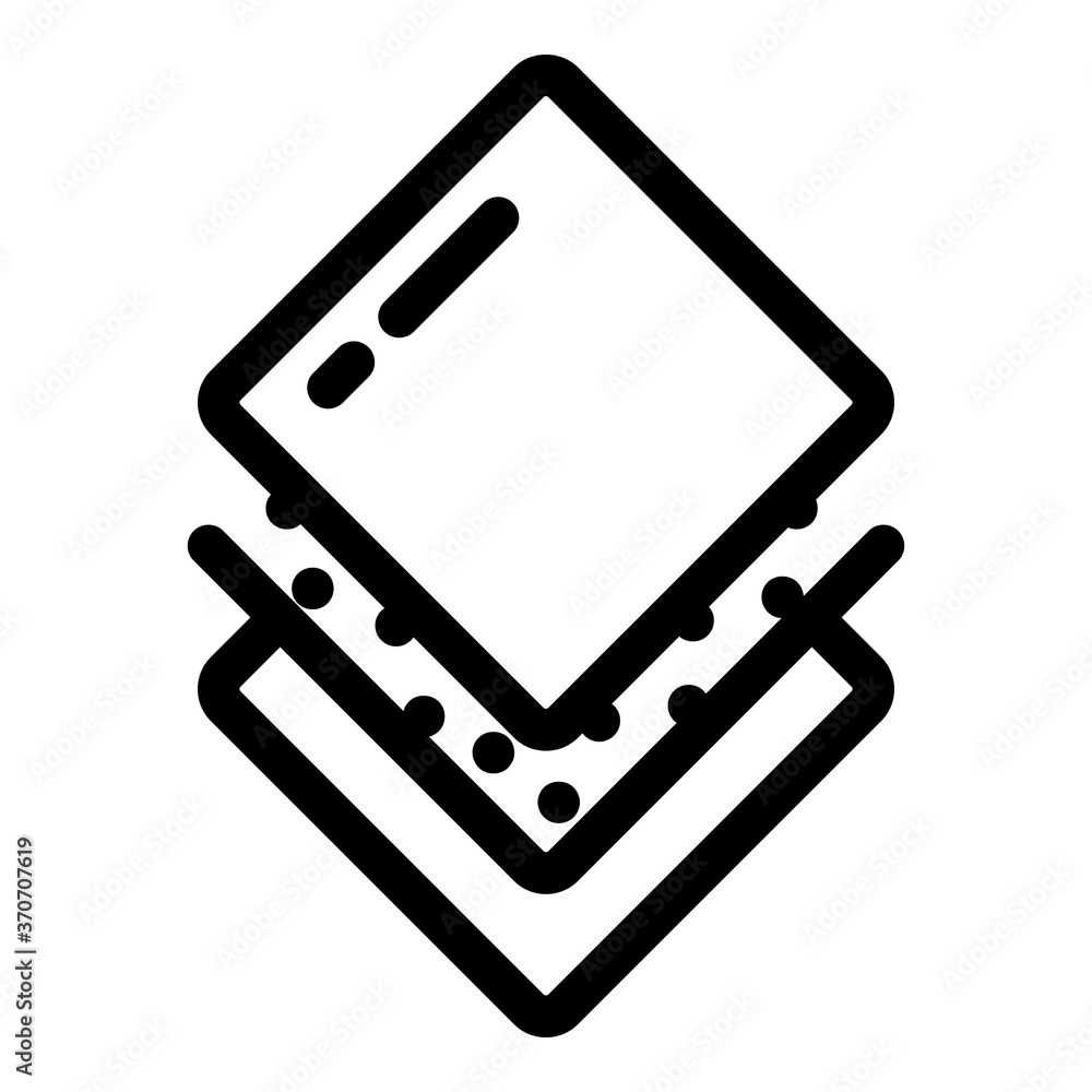 Poster absorbing material icon. outline absorbing material vector icon for web design isolated on white bac