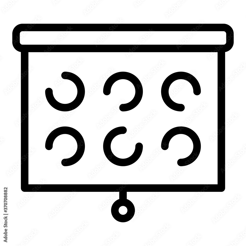 Poster eyes test icon. outline eyes test vector icon for web design isolated on white background