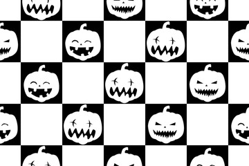 pumpkin seamless halloween pattern isolated repeat wallpaper background , illustration design