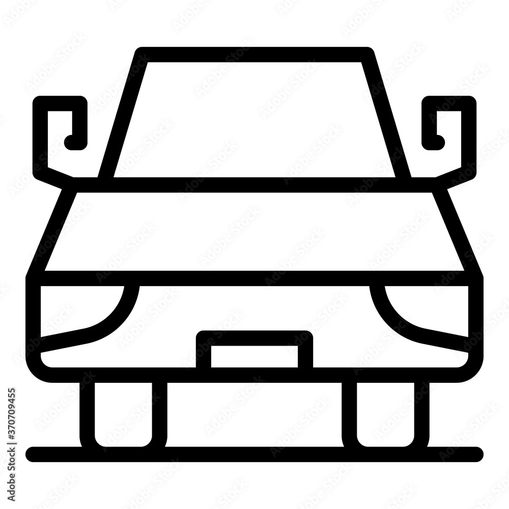 Poster car machine icon. outline car machine vector icon for web design isolated on white background