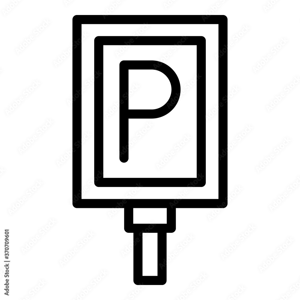 Poster park indicator icon. outline park indicator vector icon for web design isolated on white background