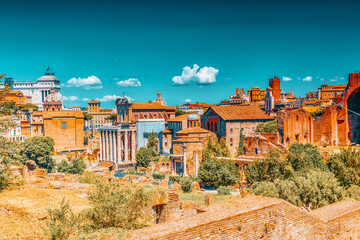 Archaeological and historical objects in Rome, united by the name - Roman Forum and Palatine Hill.