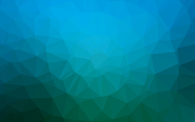 Fototapeta na wymiar Light Blue, Green vector triangle mosaic cover.