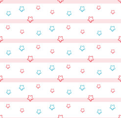 Cute stars seamless pattern for kids