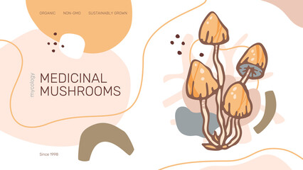 Medicinal Mushrooms Banner Template