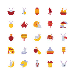 twenty five chinese moon festival set items