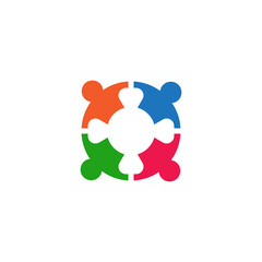 Adoption and community care Logo template vector