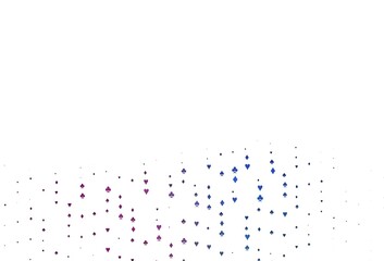 Light Pink, Blue vector background with cards signs.