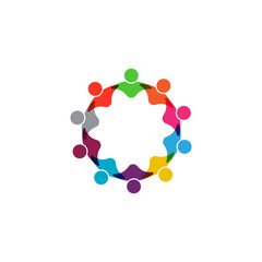 Adoption and community care Logo template vector