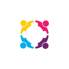 Adoption and community care Logo template vector