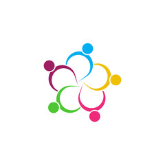 Adoption and community care Logo template vector