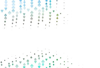 Light Green, Yellow vector template with poker symbols.