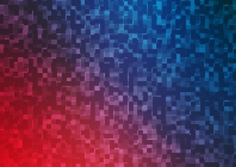 Light Blue, Red vector template with crystals, rectangles.