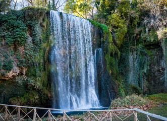 Cascadas en el parque natural del Monasterio de Piedra, España.