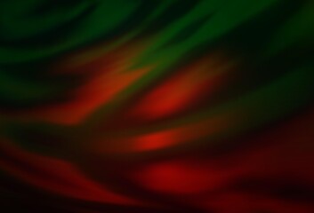 Dark Green, Red vector colorful blur background.