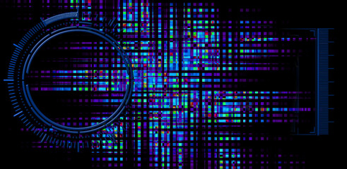 Abstract futuristic cyber technology background. Sci-fi  cyber design	
