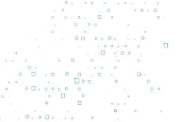 Light Blue, Green vector texture with disks, rectangles.
