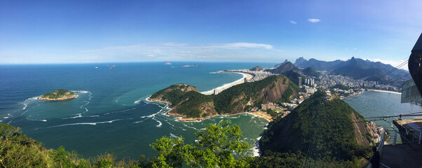 Rio de Janeiro e la funivia visti dal Pan di Zucchero