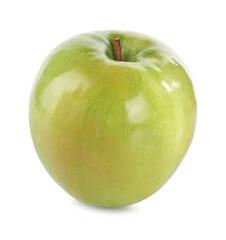 Fresh juicy green apple isolated on white