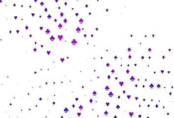 Light Pink, Blue vector background with cards signs.