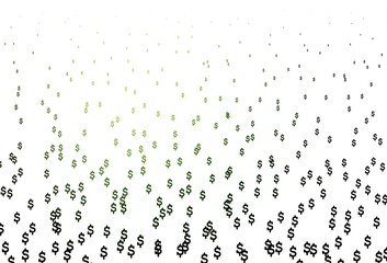 Dark Green vector pattern with Dollar.