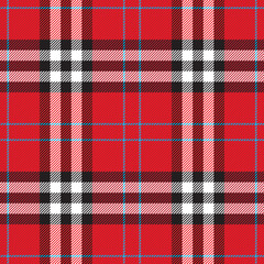 Classic tartan texture seamless pattern. Traditional Scottish checkered plaid ornament. Coloured geometric intersecting striped vector illustration. Seamless fabric texture.