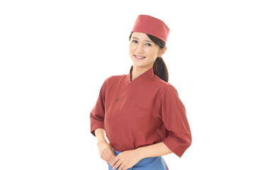 笑顔のウェイトレス