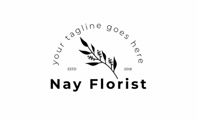 logo template for florist. rose flower logo inspiration .suitable for boutique, spa, salon, beauty, botanical, florist and cosmetic. .vector illustration