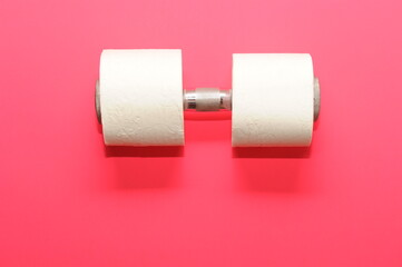 Pesas con papel de higiénico