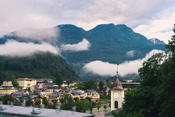 Fototapeta na wymiar Clouds over the mountains, Bad Ischl, Austria