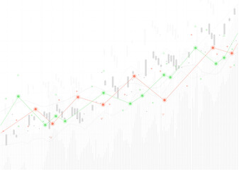 Business candle stick graph chart of stock market investment trading, Bullish point, Bearish point. trend of graph vector design.