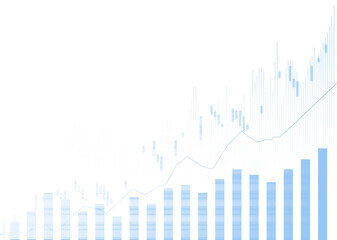 Business candle stick graph chart of stock market investment trading, Bullish point, Bearish point. trend of graph vector design.