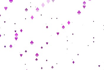 Light Pink, Blue vector pattern with symbol of cards.