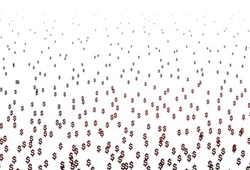 Obraz premium Dark Red vector background with Dollar.