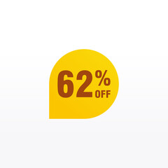 62 discount, Sales Vector badges for Labels, , Stickers, Banners, Tags, Web Stickers, New offer. Discount origami sign banner