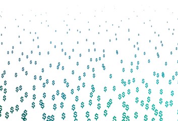 Light Blue, Green vector cover with Dollar signs.