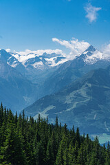 Mountain landscape with clouds, view to the Grossglockner, Austria