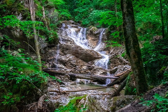 Wanderung zu den Lainbach Wasserf&auml;llen bei Kochel am See Bayern