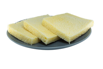 Butter milk flavored sandwich bread in gray dish