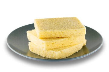 Butter milk flavored sandwich bread in gray dish
