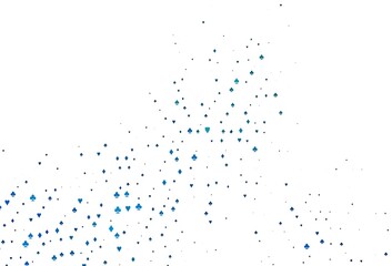 Light BLUE vector texture with playing cards.