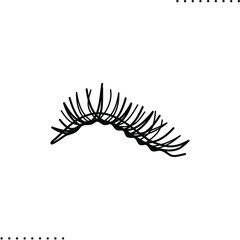 Lashes vector icon in outline
