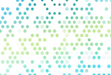 Light Green, Yellow vector backdrop with dots.