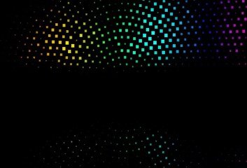 Dark Multicolor, Rainbow vector backdrop with rectangles, squares.