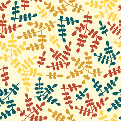 Seamless pattern with autumn leaves