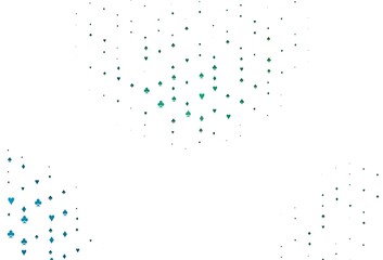 Light Blue, Green vector texture with playing cards.
