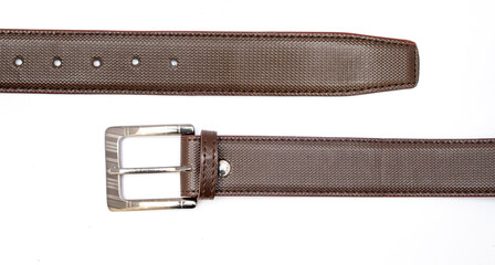 leather belt isolated on white background