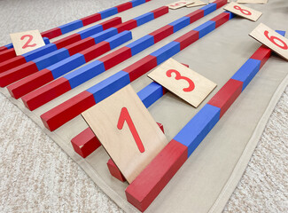 Montessori classroom materials for children