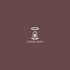 Vector illustration of a coffee cup. Coffee shop logo. Simple natural home logo design, cafe or restaurant logo, coffee and tea shop for business.