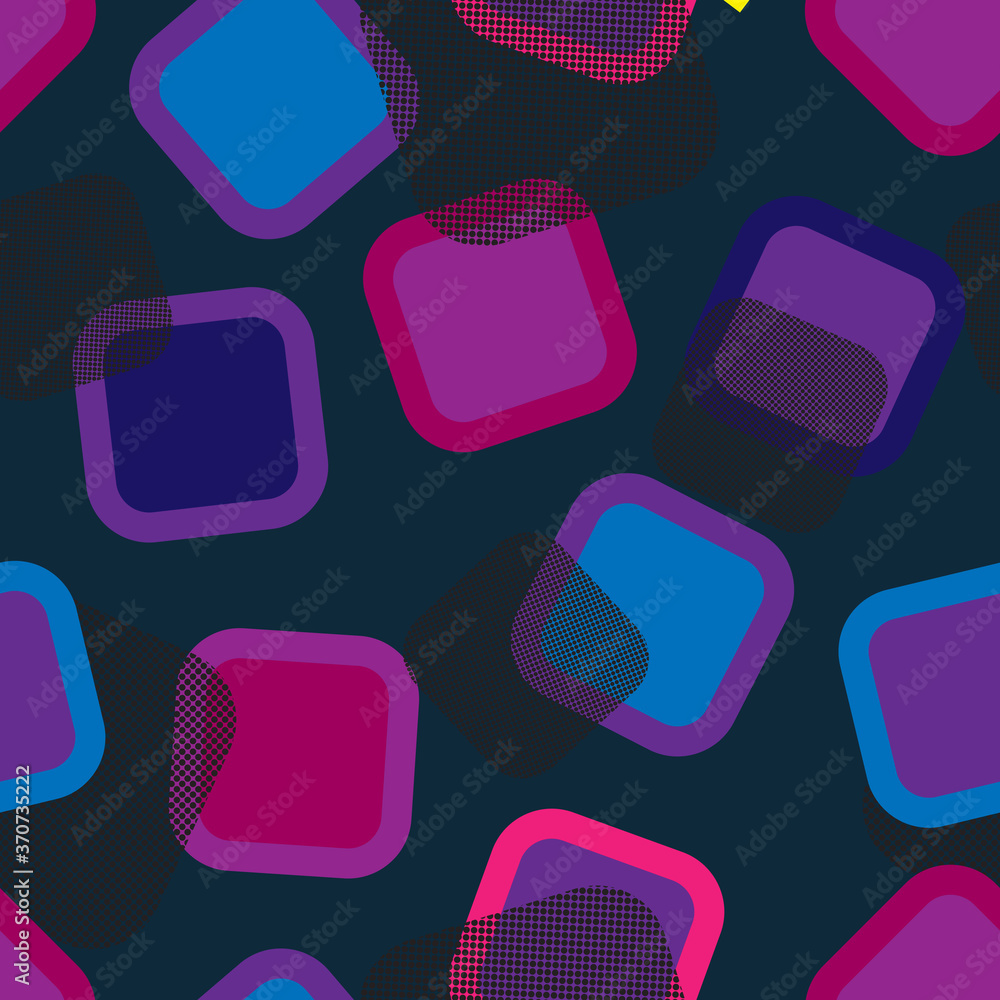 Poster seamless repeating multicolored squares background